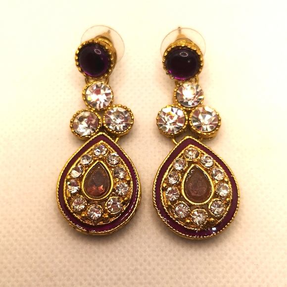 24k gold plated fancy danglers 🔥 - Picture 1 of 4